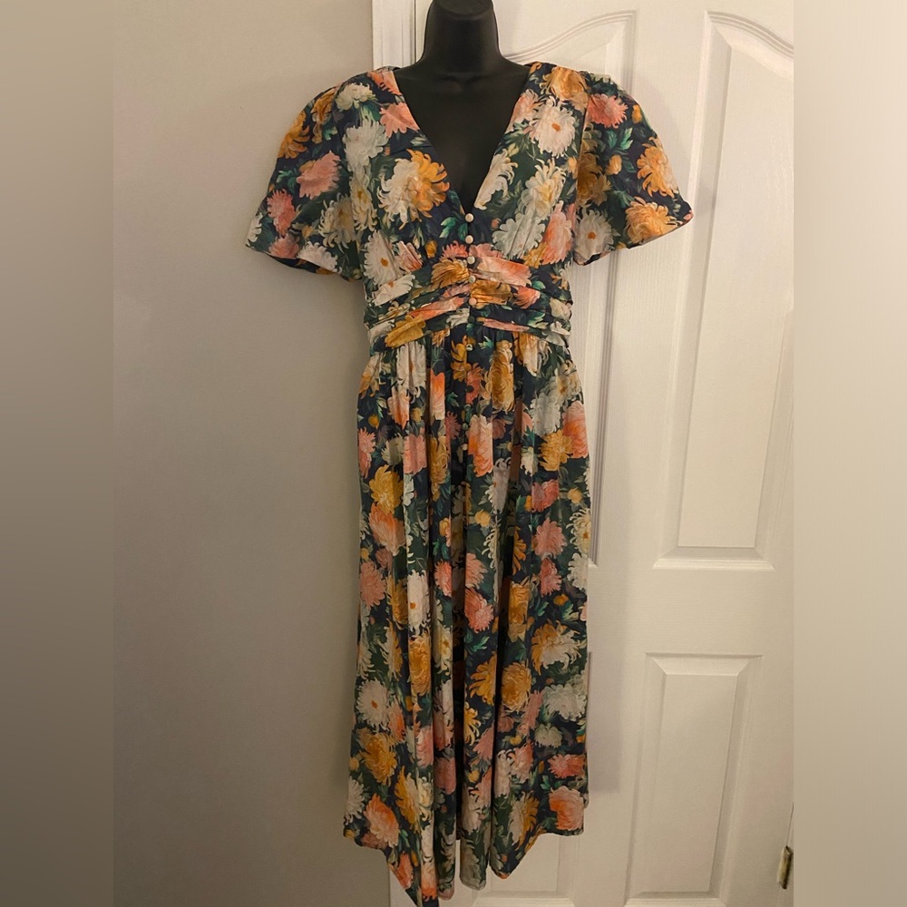Anthropologie The Katerina V-Neck Button-Front Dress - Picture 7 of 8